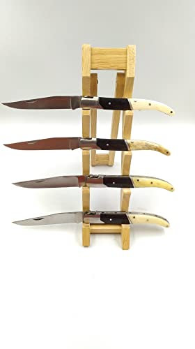 Générique LOT DE 4 COUTEAUX STYLE CAMARGUAIS MANCHE OS ET CORNE DE TAUREAU