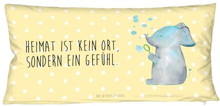 Mr. & Mrs. Panda Kuschelkissen Elefant Seifenblasen - Geschenk, Liebeskissen, Liebesspruch, Heimat, Elefanten, Pärchenkissen, Tiermotive, Partner-Kuschelkissen, Liebe, Partnerkissen, Paarkissen