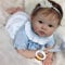 kgniess me 20 Inch Reborn Baby Doll Girl Realistic Reborn Doll Like Real Dolls Lifelike Reborn Babies Toddler Newborn Baby Dolls (Blue)