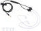 Dioche Air Tube Kopfhörer, Anti-Strahlung 3,5 mm Air Acoustic Tube Ohrhörer Mikrofon Kopfhörer für Handy Schwarz