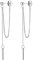 SIXDUTON 925 Sterling Silber Ohrringe fr Damen - Minimalistische Kette, Lange Ohrringe, Hypoallergene Silber Hngend Schmuck - Geschenk fr Frauen und Mdchen