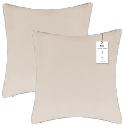 A1HC Set mit 2 luxuriösen, feinen weichen Samt-Kissenbezügen, nur für Sofas, Betten, lebendige Farben und versteckter YKK-Reißverschluss. Verschönern Sie Ihren Wohnraum mit dekorativem Couchkissen,