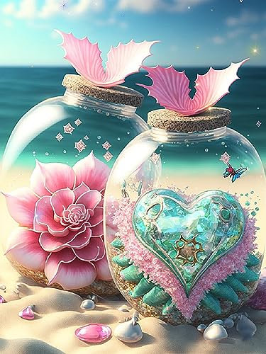 OdiuK 5D Diamond Painting Full Set, DIY Diamond Art Painting Grüne Liebe Bilder Nach Zahlen Cross Stickerei Malerei, Kristall Herz Full Drill Geschenk für Halloween Geschenk Wall Decor 30x40cm
