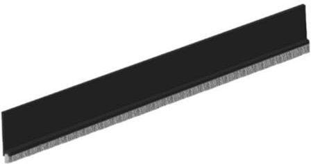 DAZZLEEX Burlete para puerta, 100 cm, tira de sellado de cepillo inferior de puerta, a prueba de insectos, insonorizada, tira de sellado inferior de puerta 100 x 2,5 cm (negro)