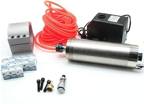 2,2 KW Wassergekühlte Spindelmotor, CNC Wasserkühlung Fräsmotor Spindelmotor +ER20 Spannzangen + Wasserleitungen 24000RPM 220 V