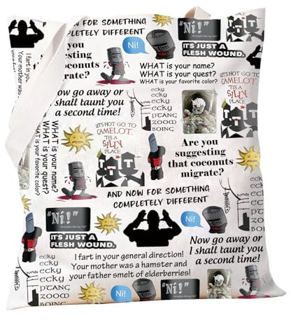 PXTIDY Monty P Tasche - Monty P Movie Inspired Tote Bag - Unisex-Erwachsene - Medium - 36 cm x 36 cm - Polyester - Wasserfest - Faltbar - Perfekt für Reisen, Einkaufen & mehr