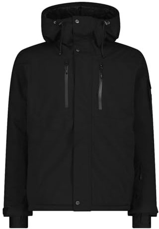 CMP Herren Giacca Sci Da Uomo Con Cappuccio Fisso Skijacke Mit Fester Kapuze, Schwarz, L EU