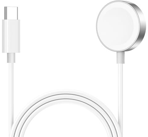 ANKUY for apple Watch Charger to USB-C [MFi Certified] Fast Wireless Magnetic Portable Compatible with Apple Watch Series 9 8 SE Ultra,Ultra2,38/40/42/44mm(1 m),white
