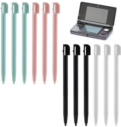 Stylus-Eingabestifte, kompatibel mit Nintendo DS, 8,8 cm, stylisch, bunt, Kunststoff, Ersatz-Stylus, Touchpen in vier Farben, kompatibel mit Nintendo 3DS DSL XL/LL NDSL DSi, 12 Stück