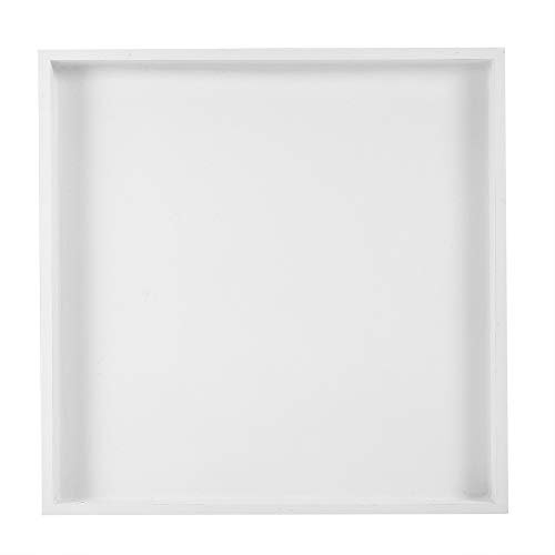 Vassoio in Ceramica Bianca 21 × 21 × 3 Vassoio Multiuso per Organizer da Scrivania per Gioielli Cosmetici Alimentari Bianco