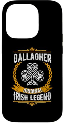 Gallagher Irische Legende Vintage Kleeblatt Familienname Hülle für iPhone 14 Pro