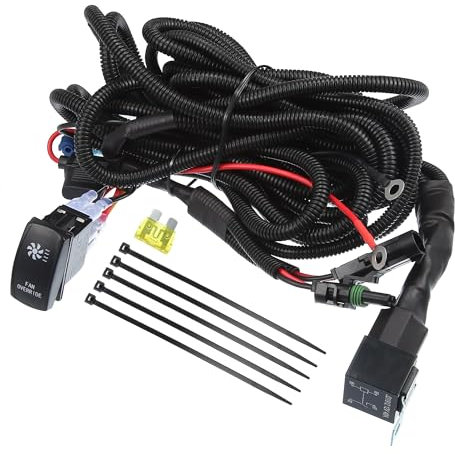 MACHSWON Radiator Fan Switch Kit with Relay and LED Rocker Switch,Manual Cooling Fan Override Control for Polaris RZR 800 900 XP 1000,Ranger,General 1000,Can-Am Maverick X3,Honda Talon,Yamaha YXZ