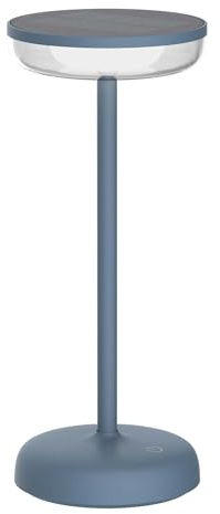 Northpoint LED Solar Tischlampe Tischleuchte mit Akku Cocktaillampe USB-C stufenlos dimmbar wetterfest Outdoor (blau)