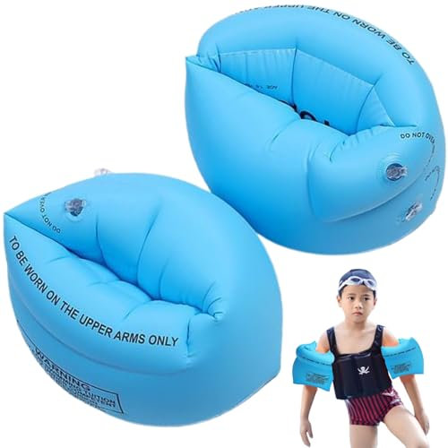 Floaties del Brazo, 1 par de flotadores de Brazo Inflable para Adultos y niños, Nada de PVC Grueso con válvula de Aire, Piscina portátil, Juguetes