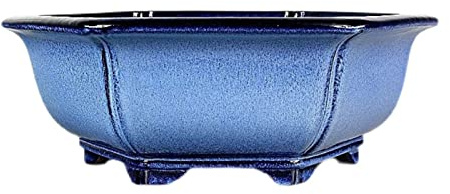 GUHPZA Petits Pots pour Plantes Pot De Fleurs Hexagonal Extra-Large pour Bonsaï Sable Orchidée Décorative Pin Et Cyprès Plantation avec Trous De Drainage