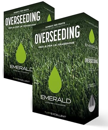 Emerald OVERSEEDING, Semi per Tappeto Erboso, Prato a Rigenerazione Veloce, Alta Resistenza e Persistenza, Verde Intenso Tutto l’Anno, 1kg x 40mq (2)