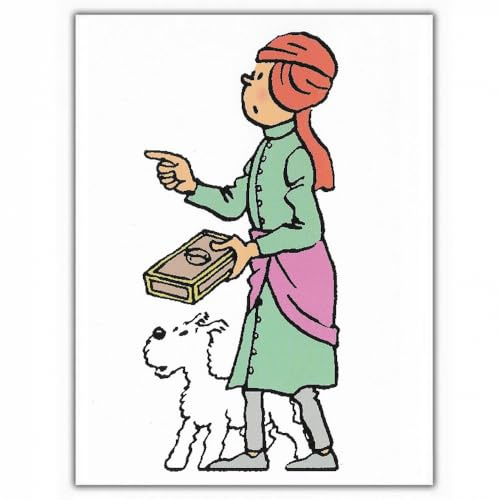Tintin Carte postale Moulinsart Fakir avec Milou (10x15cm)