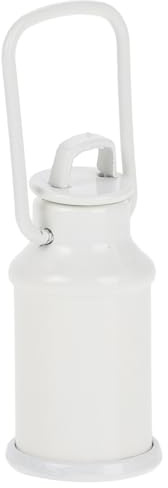 Abaodam Mini Bidon à Lait en Alliage Argenté Couvercle, Mini Accessoire Cuisine pour Maison de Poupée, Modèle Miniature Décoratif, Pot d'eau Miniature pour Décoration et Collection,