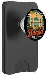 Vintage Banjul The Gambia Travel Souvenir Landmark Gift PopSockets PopWallet for MagSafe