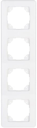 Kopp Abdeckrahmen 4-fach Europa arktis-weiß, 303413066