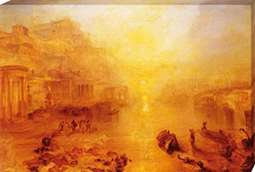 1art1 Joseph William Turner Poster Der Aus Rom Verbannte Ovid, 1838 Bilder Leinwand-Bild Auf Keilrahmen | XXL-Wandbild Poster Kunstdruck Als Leinwandbild 120x80 cm