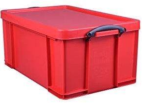 Really Useful Box Plastic Storage 64 Litre Solid Red