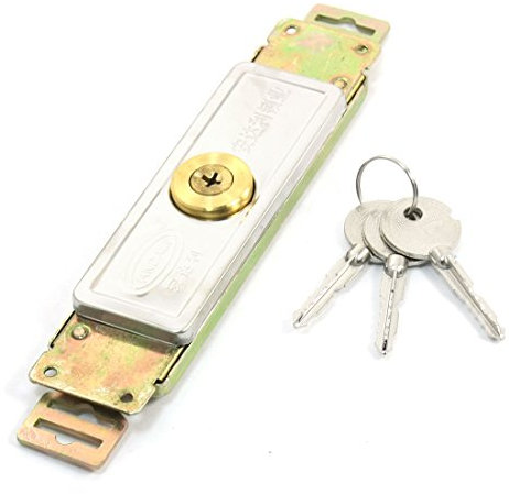 sourcingmap Serrure de volet roulant loquet de serrure de porte de volet roulant croisé entrepôt galvanisée Clé