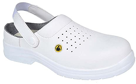 Portwest FC03 Botte de Sécurité Coquille Composite 200 Joule Léger | Blanc, 40, EN 61340-5-1, SB EN ISO 20345, Chaussures Anti-Statique, Résistant aux Huiles, Non Métallique, Double Densité, ESD