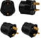 Incutex 2X Reisestecker UK GB England Travel Adapter EU Schuko 2-Pin auf UK 3-Pin Reise Steckdosenadapter Typ G, schwarz