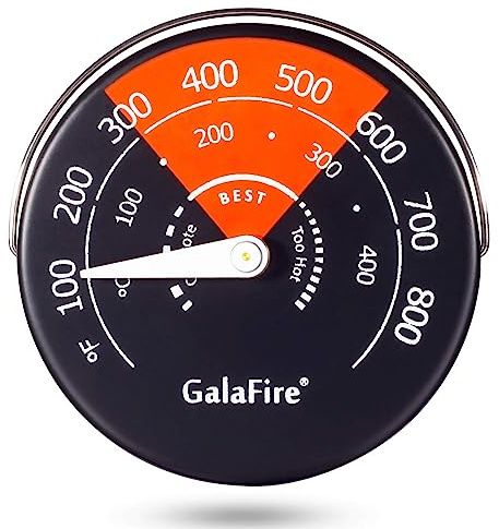 GALAFIRE Wood Stove Thermometer Magnetic, Oven Temperature Meter for Wood Burning Stoves, Gas Stoves, Pellet Stoves, Avoid Stove Fan Damaged by Overheat