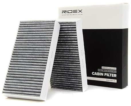 RIDEX Filtro abitacolo 424I0192 Filtro al carbone attivo Filtro materiale in sospensione (HEPA) Altezza: 41 Larghezza: 134,0 Lunghezza: 254