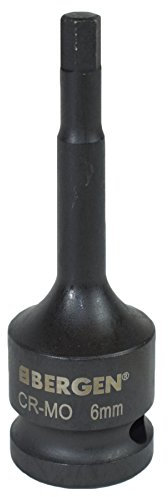 M6 x 78mm 1/2 Drive Extra Long Impact Impacted Allen Hex Key Socket Bergen