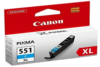 Canon CLI-551XL Druckertinte Cyan - hohe Reichweite 11 ml für PIXMA Tintenstrahldrucker ORIGINAL, 242X062