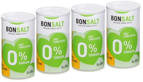 Sal Sin Sodio - Bonsalt Sal 0% Sodio - Sustituto de la sal común - Ideal en dietas bajas en sodio - Baja en calorías - Keto - Apta para Veganos y Vegetarianos - Castello since 1907-4 x 85g = 340g