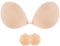 SHINYMOD Strapless Bra, Invisible Backless Bra Breast Lift Up Push Up Padded Sticky Bras Bigger Bust Self Adhensive Nipple Cover Reusable Bra for Wedding Dress Swimsuit Women, Beige, E