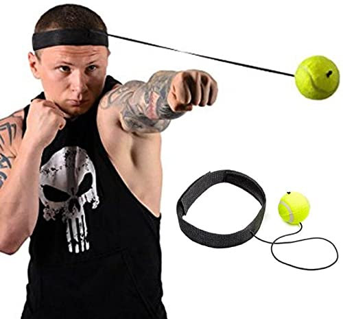 Generise Boxen Ball Stirnband Reflex Ball für Boxen Punching Training & Fitness – verbessert Reaktionsgeschwindigkeit & Reflexe, ideal Heimtraining geeignet für Männer, Frauen & Kinder