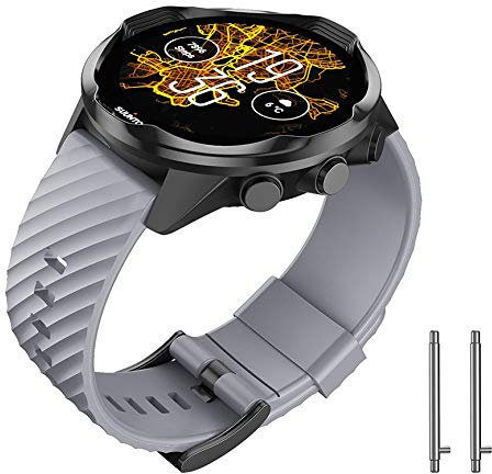 NotoCity Suunto 7 Armband aus weichem Silikon für Suunto 7, Ersatz-Uhrenarmband für Männer und Frauen