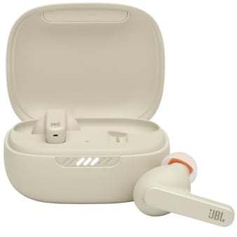 JBL LIVE PRO+ TWS – Ecouteurs bluetooth sans fil – Réduction de Bruit adaptative et technologie Smart Ambient – Etui de recharge inclus – Jusqu’à 28 hrs d’écoute combinée – Beige