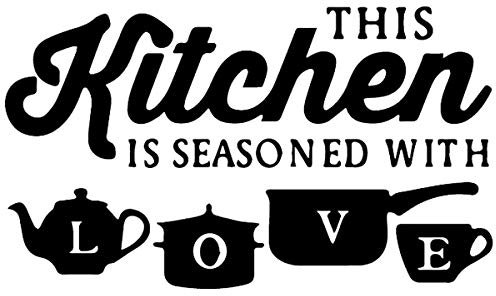 Kitchen Art Font Decorative Wall Stickers PVC Material Decals for Kitchen Wall Glass Appliances Furniture Decorations Black