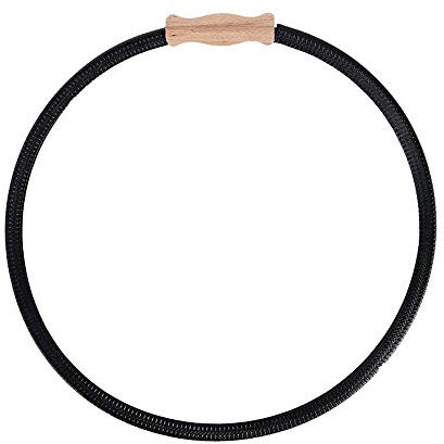 Rivanto® Müllsackring mit Gummirand, Ø 50,5 cm, hält den Müllsack immer offen, Müllsackhalter mit Holzgriff