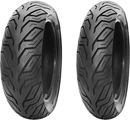 Paar Reifen Deestone 110/70-11 + 120/70-10 D825 45L für Piaggio Vespa LX 50 125 150 Motorrad Roller