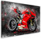 Kunstgestalten24 Leinwandbild Ducati Panigale Wandbild Kunstdruck Wanddekoration Übergrößen