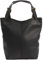LECONI Henkeltasche Echt-Leder Vintage-Look Damentasche Handtasche für Damen Shopper für Freizeit, Büro oder Shopping Beuteltasche Frauen Ledertasche 34x35x10cm schwarz LE0033-wax