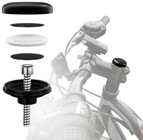EFEALL Airtag Fahrradhalterung Anti-Diebstahl-Airtag-Hülle wasserdichte , Versteckte Passform Headset-Rohr 31,8 mm Fahrrad (AirTag Nicht enthalten)