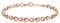 TJC Infinity Knot Link Chain Silver Bracelet Rose Gold Plated 925 Sterling Silver Size 8 Inches Lobster Claw Clasp