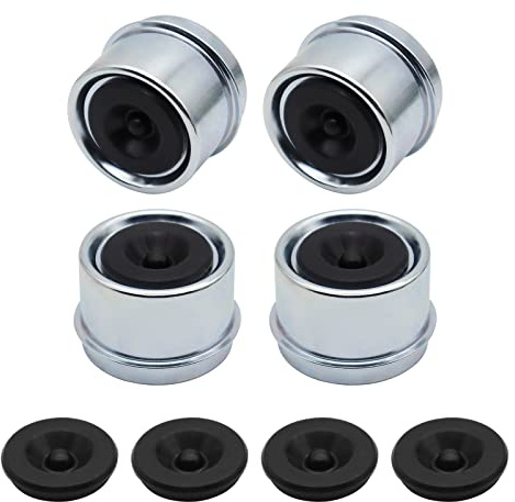 SUNCARACCL Lot de 4 Capuchons Anti-poussière pour moyeu de remorque, essieu de remorque, Centre de Roue avec 4 Bouchons en Caoutchouc pour lubrifiant Dexter EZ de 2000 à 1 587,6 kg