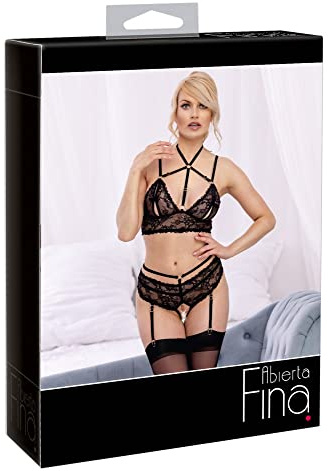 Abierta Fina BH Set-22000151041 Schwarz L