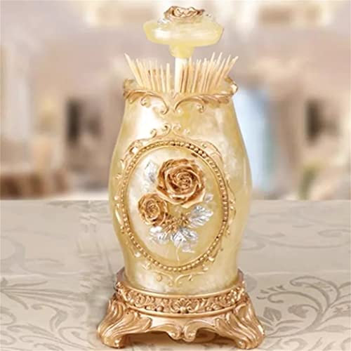 Porta stuzzicadenti Automatico Vintage Porta stuzzicadenti Scatola Porta stuzzicadenti Organizzatore Decorazione da tavola (A 7.5x14cm)