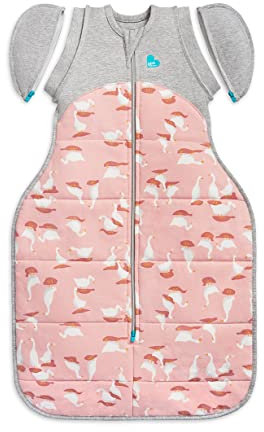 Love To Dream Swaddle Up Übergangstasche Original, groß (8,5-11kg), integrierte Steppdecke für kühle Temperaturen (16-20 °C), patentierte Zip-Off-Flügel, sanfter Übergang vom Pucken zum armfreien