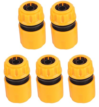 Raccordo per Tubi, 5 Pezzi Raccordo per Tubo Dell'acqua in Plastica Raccordo per Tubo Giardino Filettato Femmina ABS 3/4 di Pollice Connettore Rapido per Tubo Flessibile,